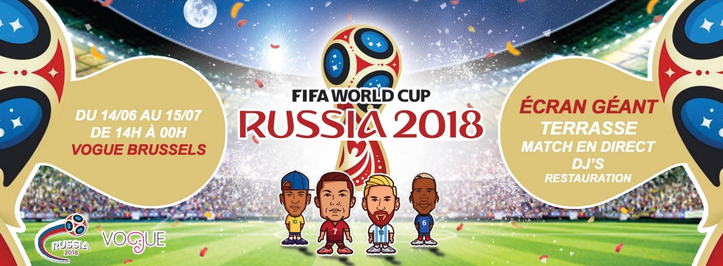 Illustration. Bruxelles. FiFA World Cup. Russia 2018. Ecran géant. 2018-06-14